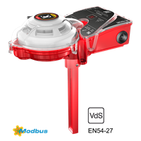 Duct smoke detector with disp 230V